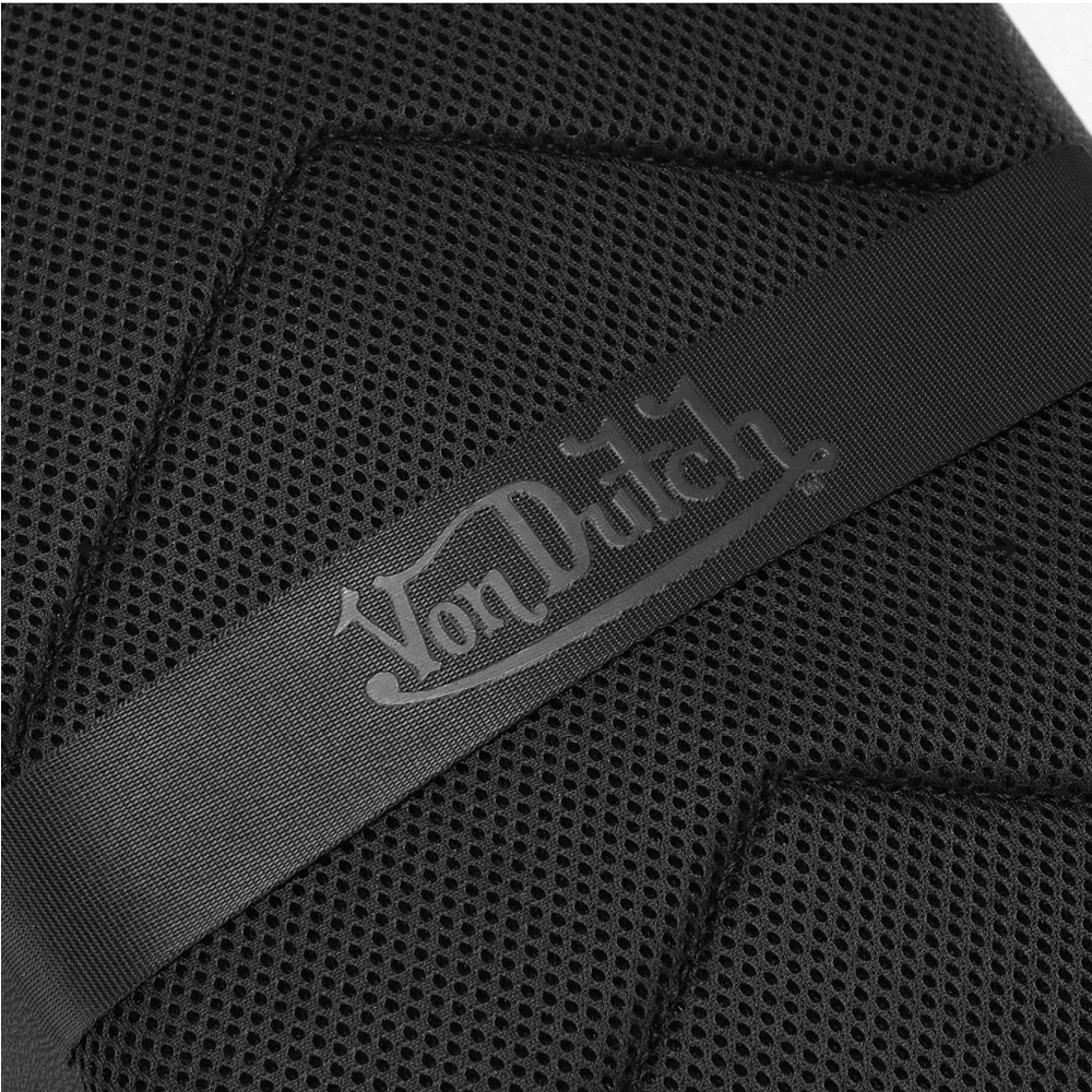 Von Dutch Black Backpack with Winged Eye Design